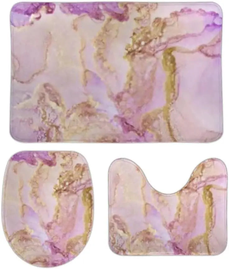 3 Pieces Bath Mats, Bathroom Rug Set of 3,I