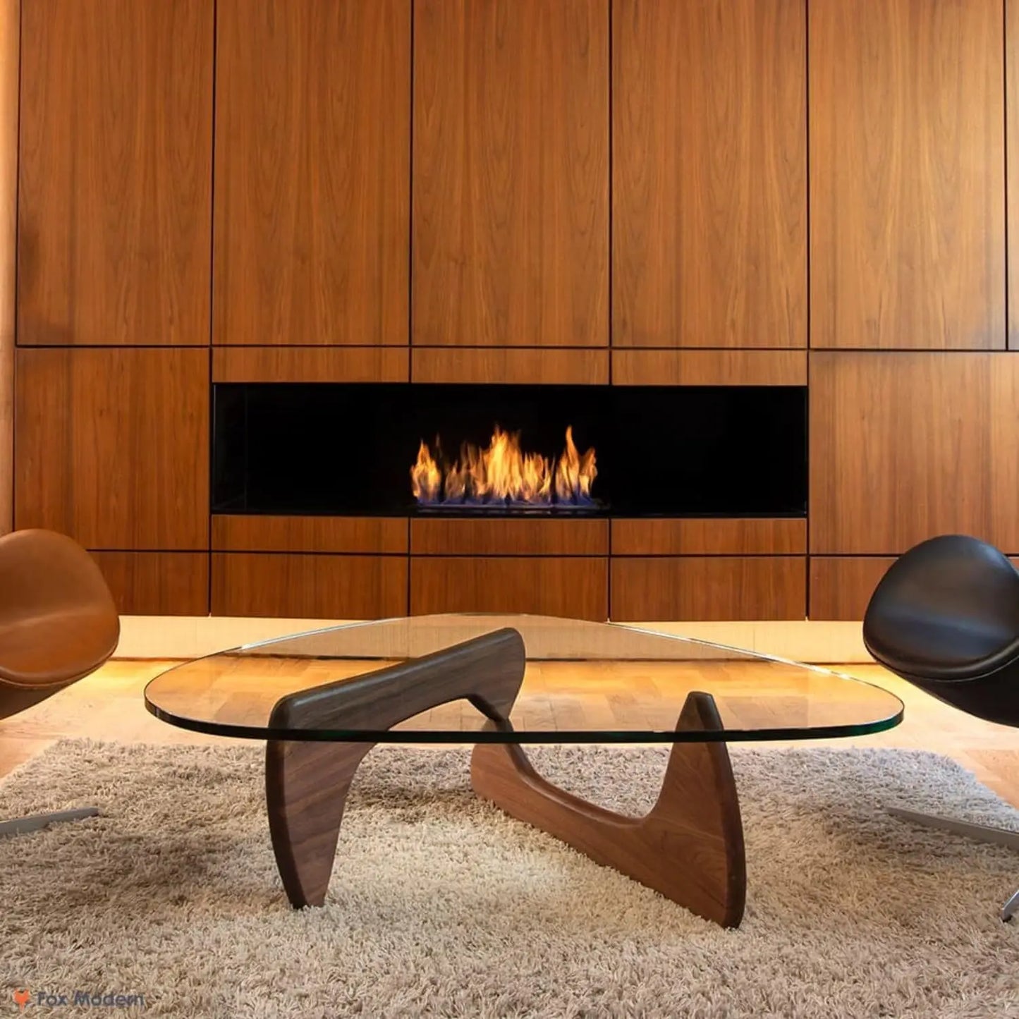 Triangle Coffee Table Modern Noguchi Vintage End Table,