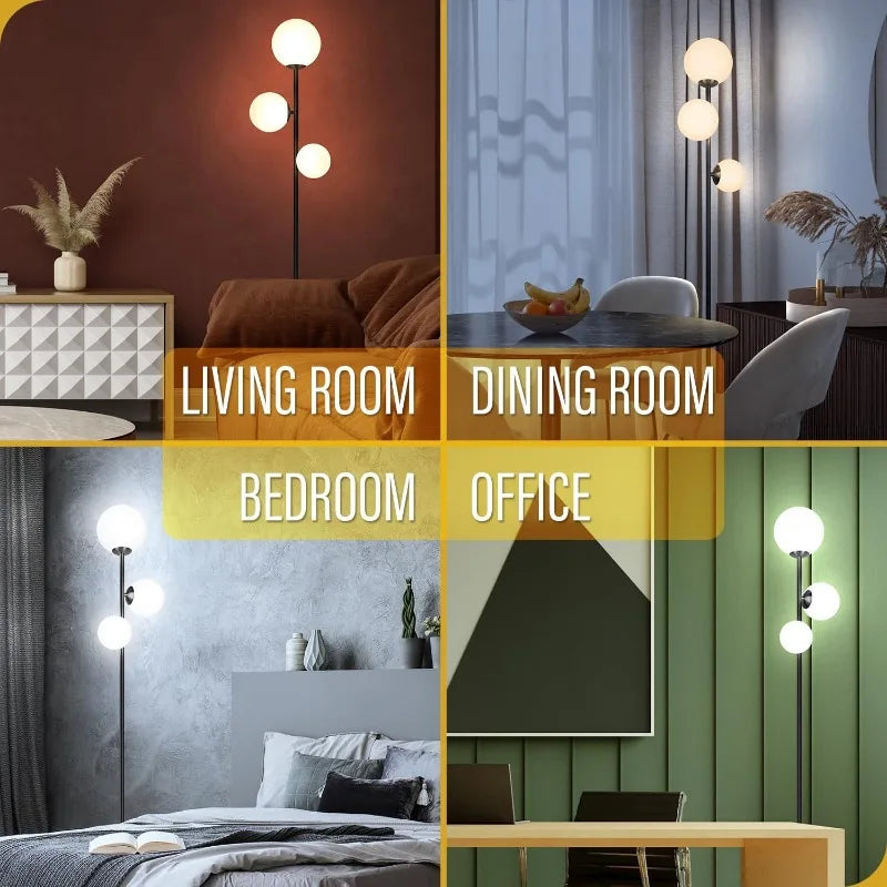 3 Globe Vintage Floor Lamp -