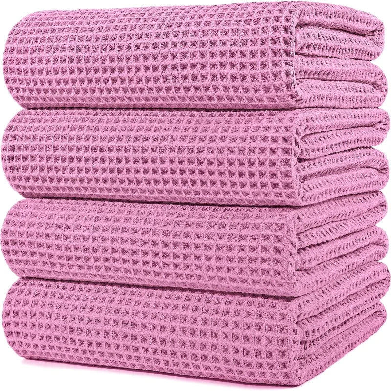 Microfiber Bath Towel, 60 x 30 in, 4 Pack