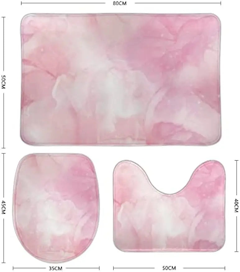 3 Pieces Bath Mats, Bathroom Rug Set of 3,I