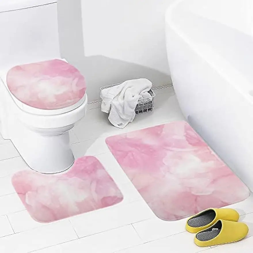 3 Pieces Bath Mats, Bathroom Rug Set of 3,I