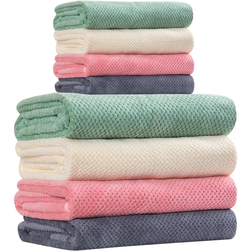 4 Bath Towels Microfiber Bath Towels 4 Colors