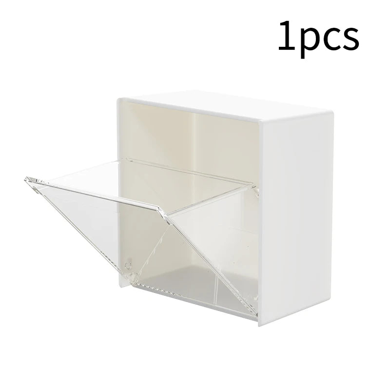 4pcs Plastic Wall Mounted Storage Boxes