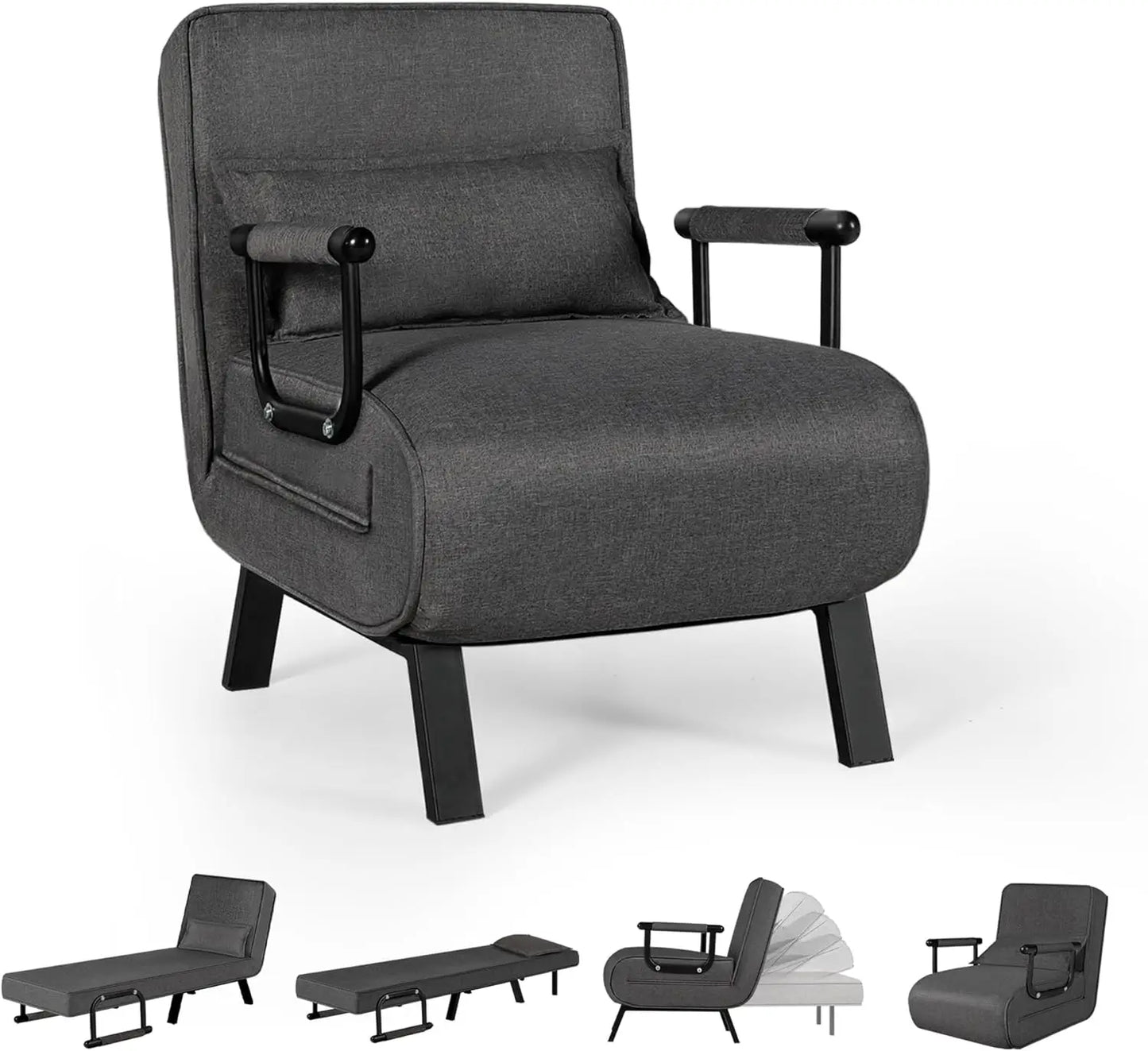 Convertible Sofa Sleeper Chair Bed, Chaise Lounge