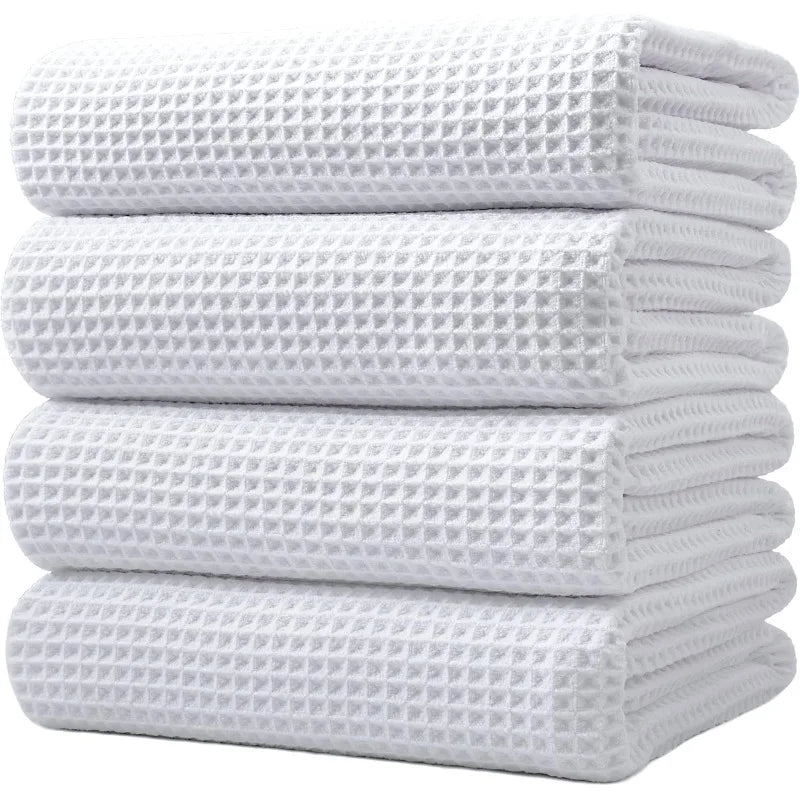 Microfiber Bath Towel, 60 x 30 in, 4 Pack