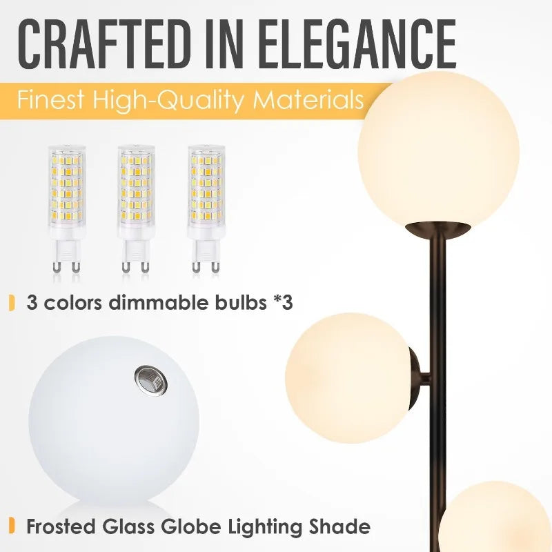 3 Globe Vintage Floor Lamp -