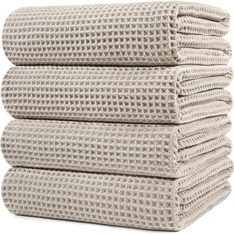 Microfiber Bath Towel, 60 x 30 in, 4 Pack