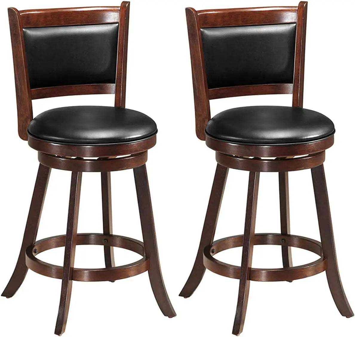 Bar Stools Set of 2, 360 Degree Swivel,