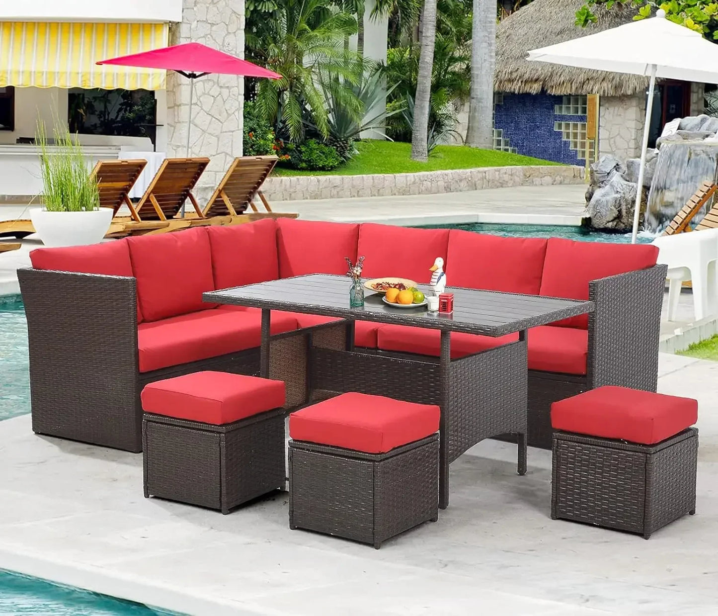 Patio Set 7 Pieces Outdoor Patio Furniture