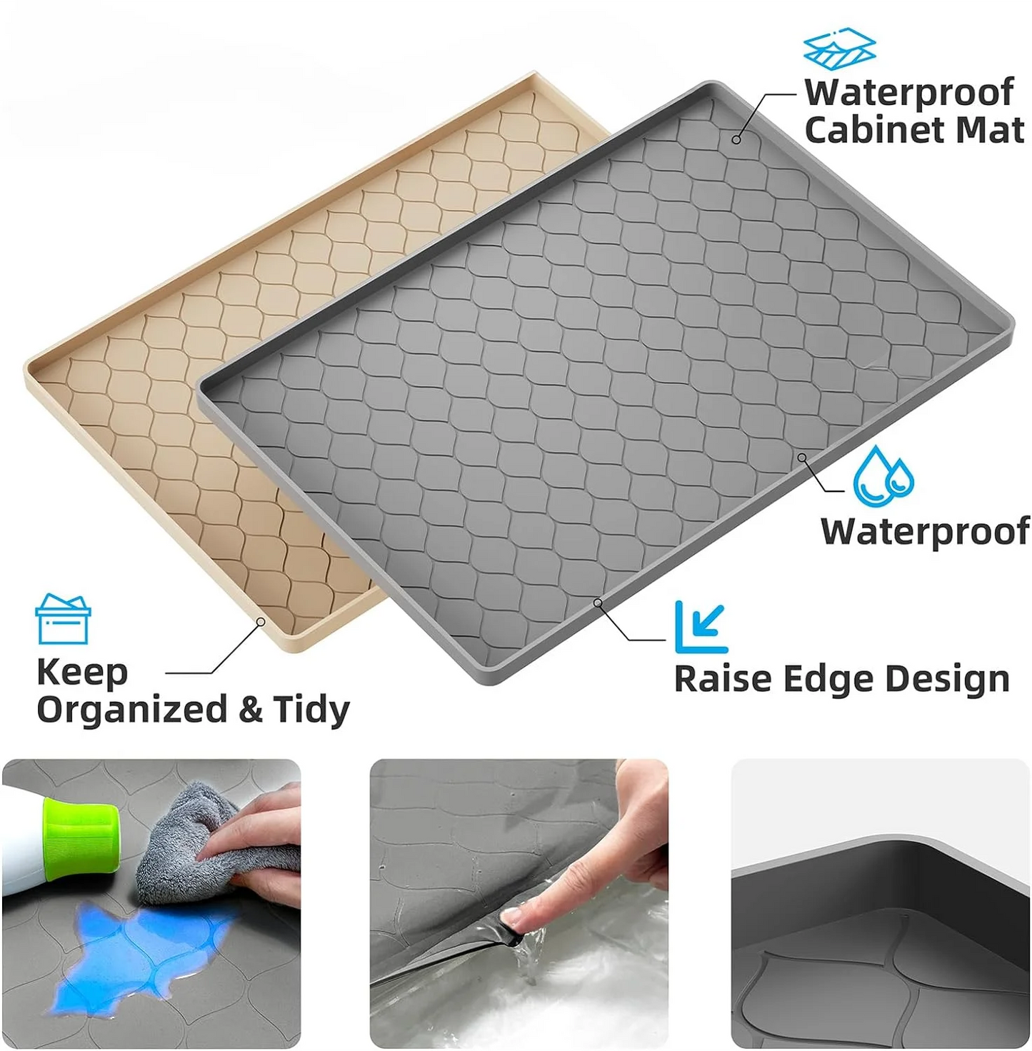 Waterproof Under Sink Mat -34” x 22”