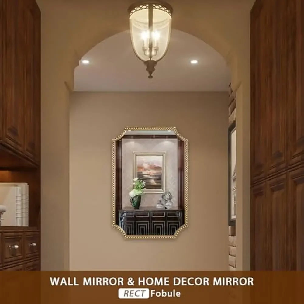 Rectangle Mirror Metal Frame Home Wall Decor
