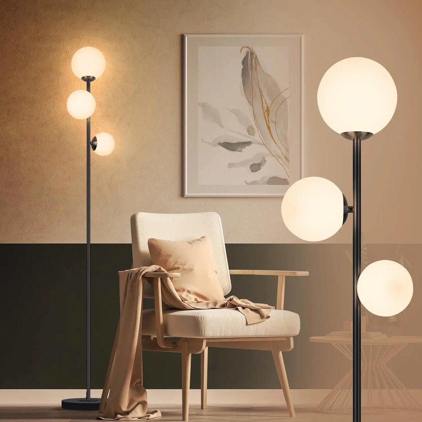 3 Globe Vintage Floor Lamp -