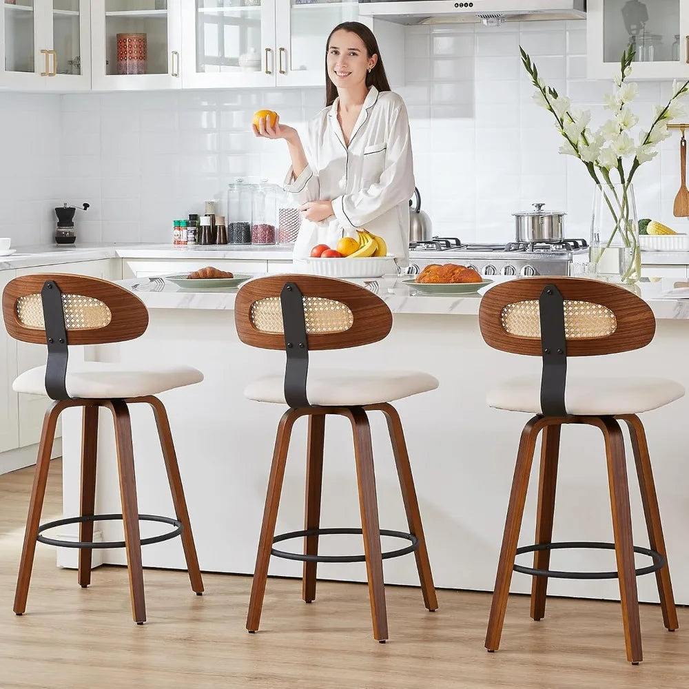 Swivel Counter Height Bar Stools Set of 3
