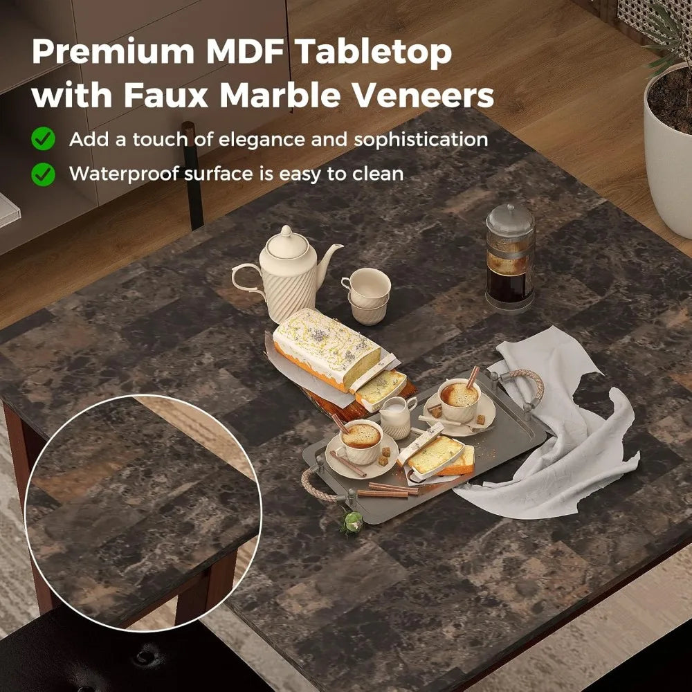 5-Piece Counter-Height Bar Table Set, with 4 chairs