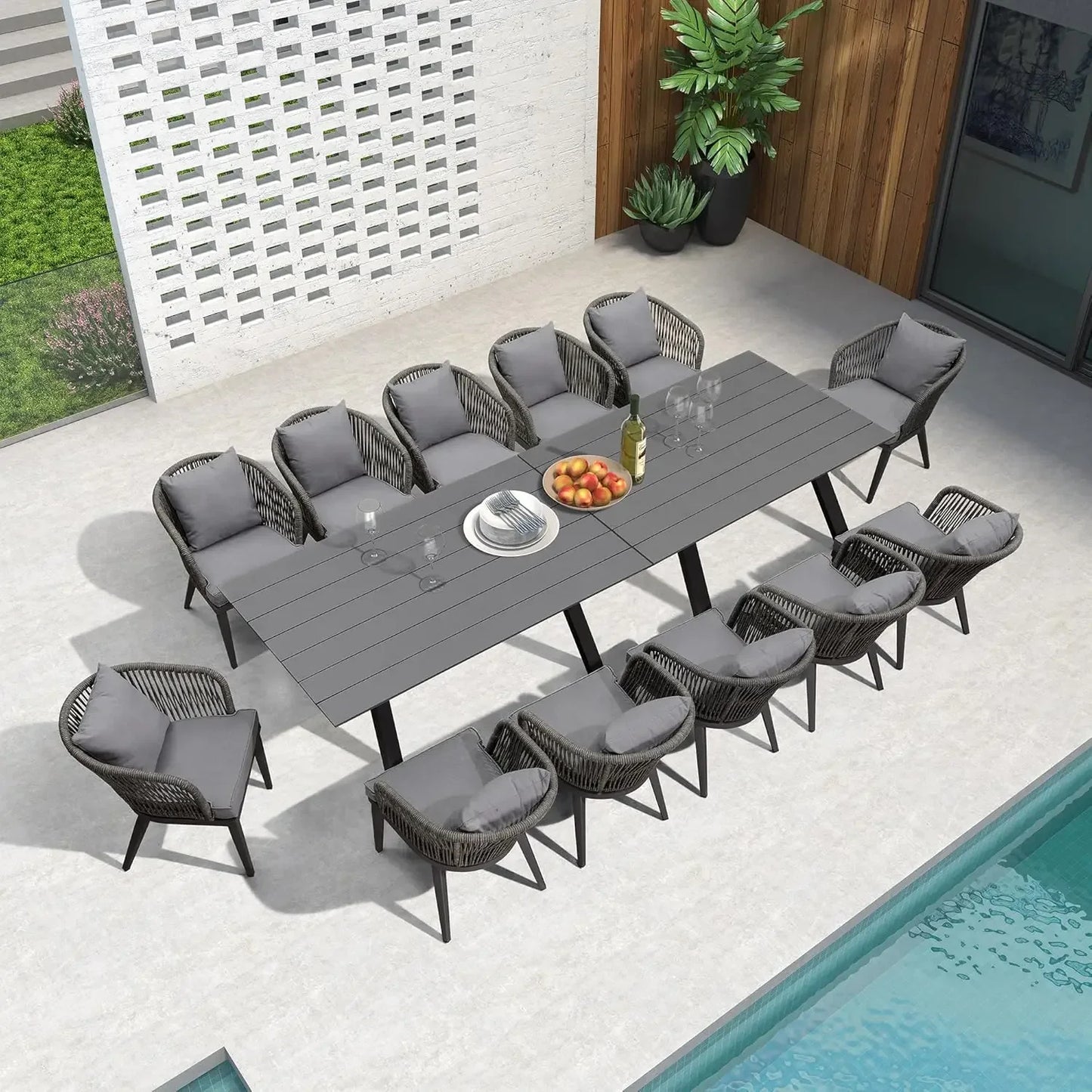 11 Pieces Patio Dining Sets