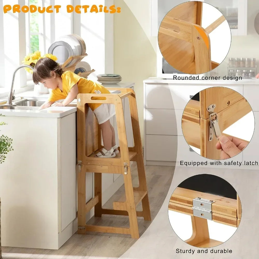 4-in-1 Standing Tower for Toddlers and Kids