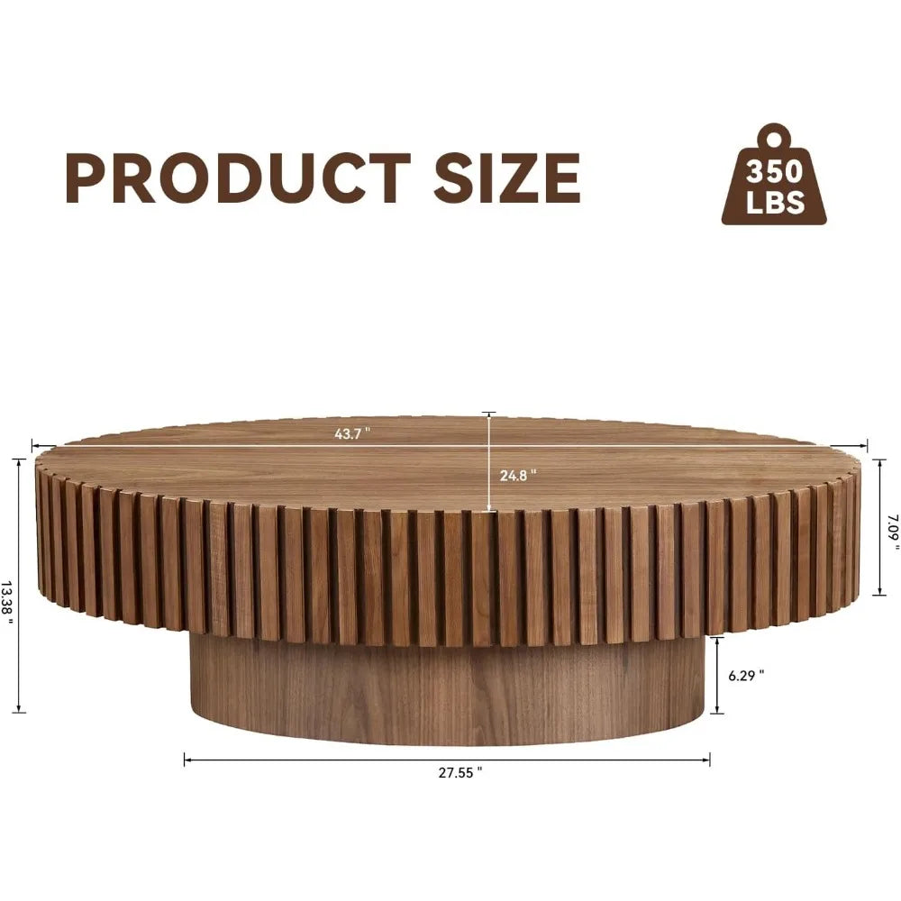 43.7''Oval Drum Coffee Table