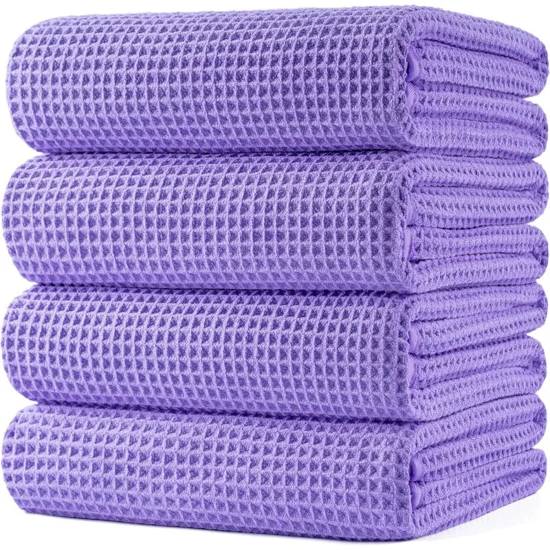 Microfiber Bath Towel, 60 x 30 in, 4 Pack