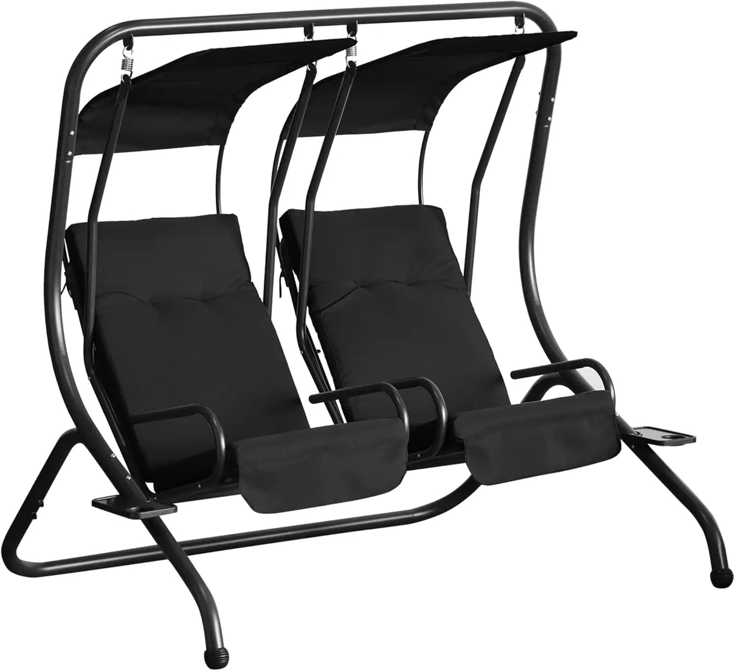 Outsunny Patio Swing Chair with 2 Separate Seats,