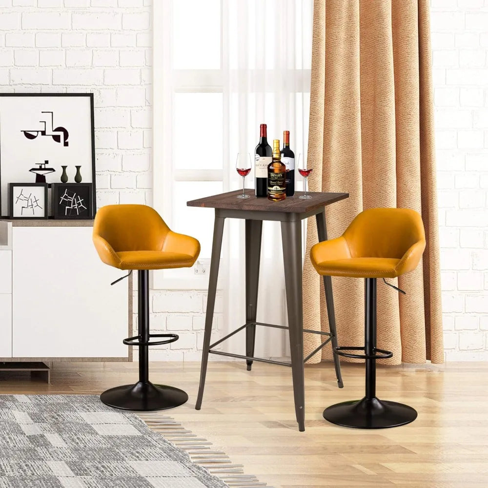 3 Piece Pub Table and Chair Set, Square