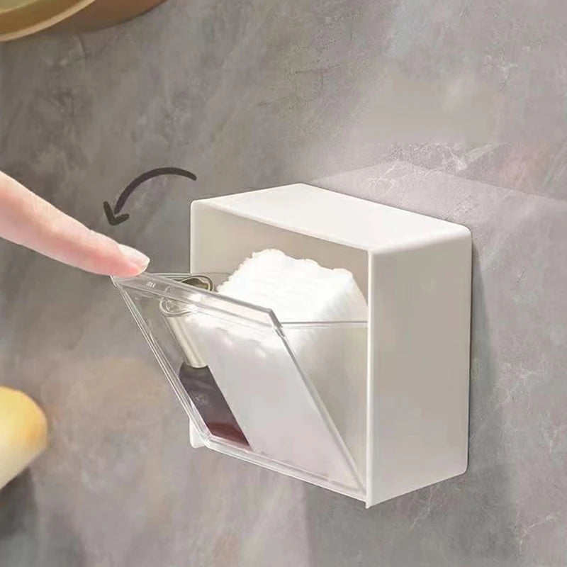 4pcs Plastic Wall Mounted Storage Boxes