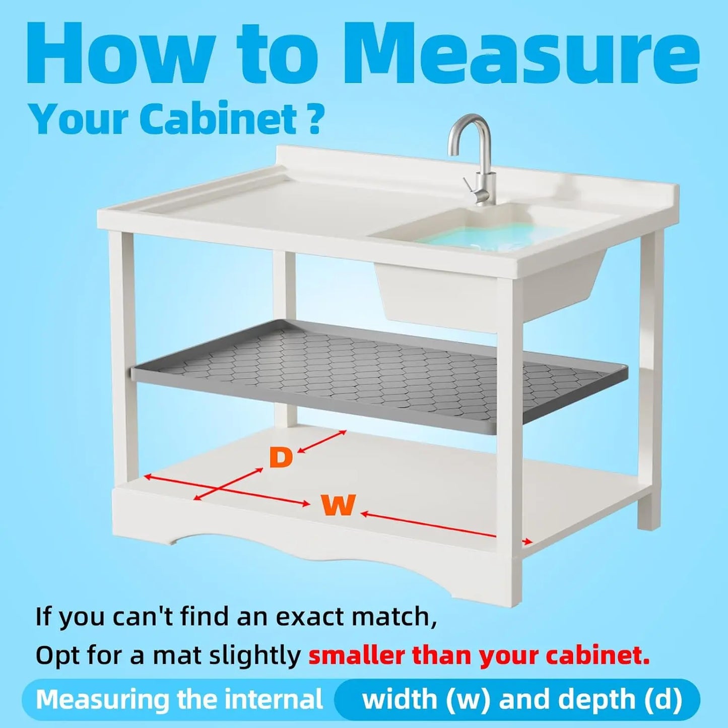 Waterproof Under Sink Mat -34” x 22”