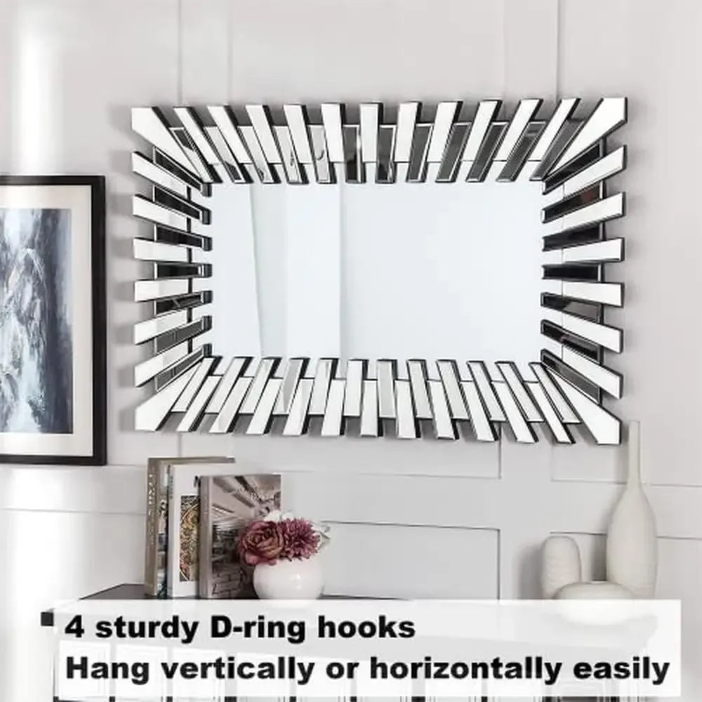 Silver Fountain Starburst Mirror