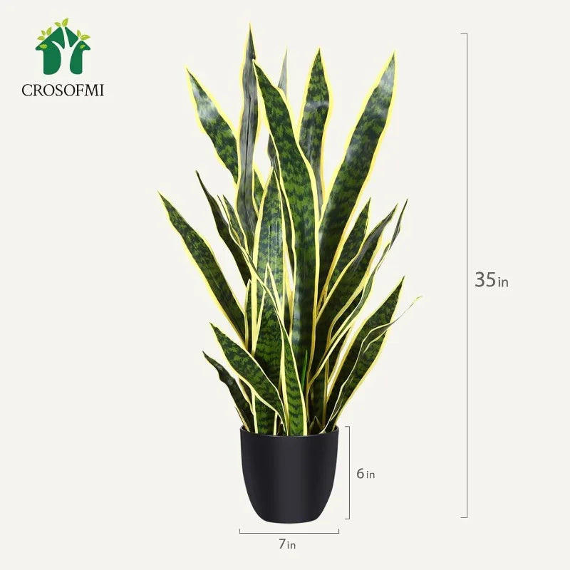 Artificial Snake Plant 35 Inch Fake