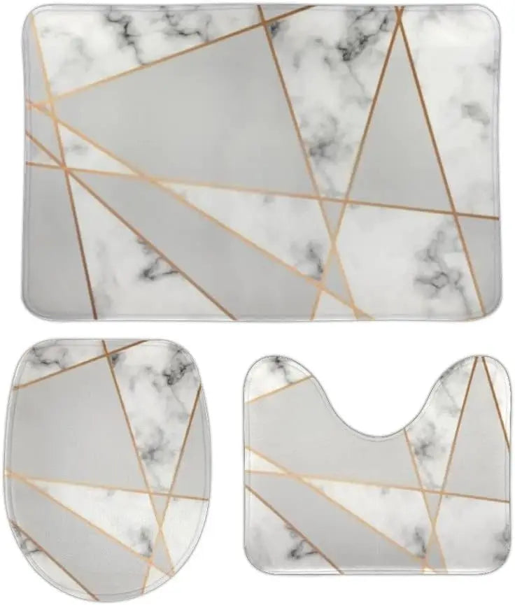 3 Pieces Bath Mats, Bathroom Rug Set of 3,I