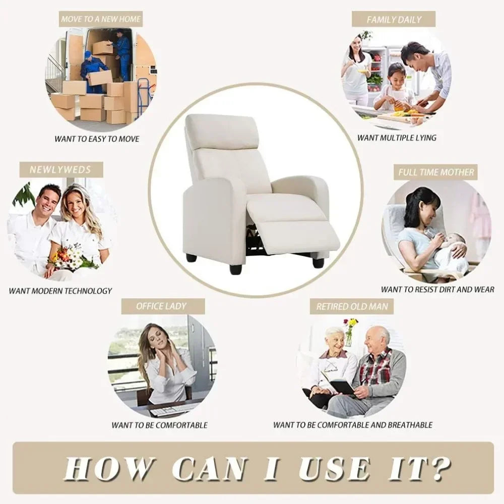 Single Recliner Chair For Living Room Home