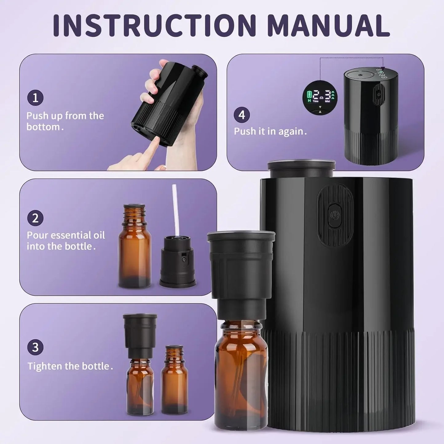 Essential Oil Diffuser Portable Cordless Diffuser