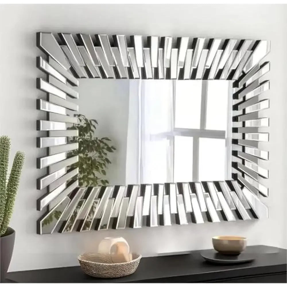 Silver Fountain Starburst Mirror
