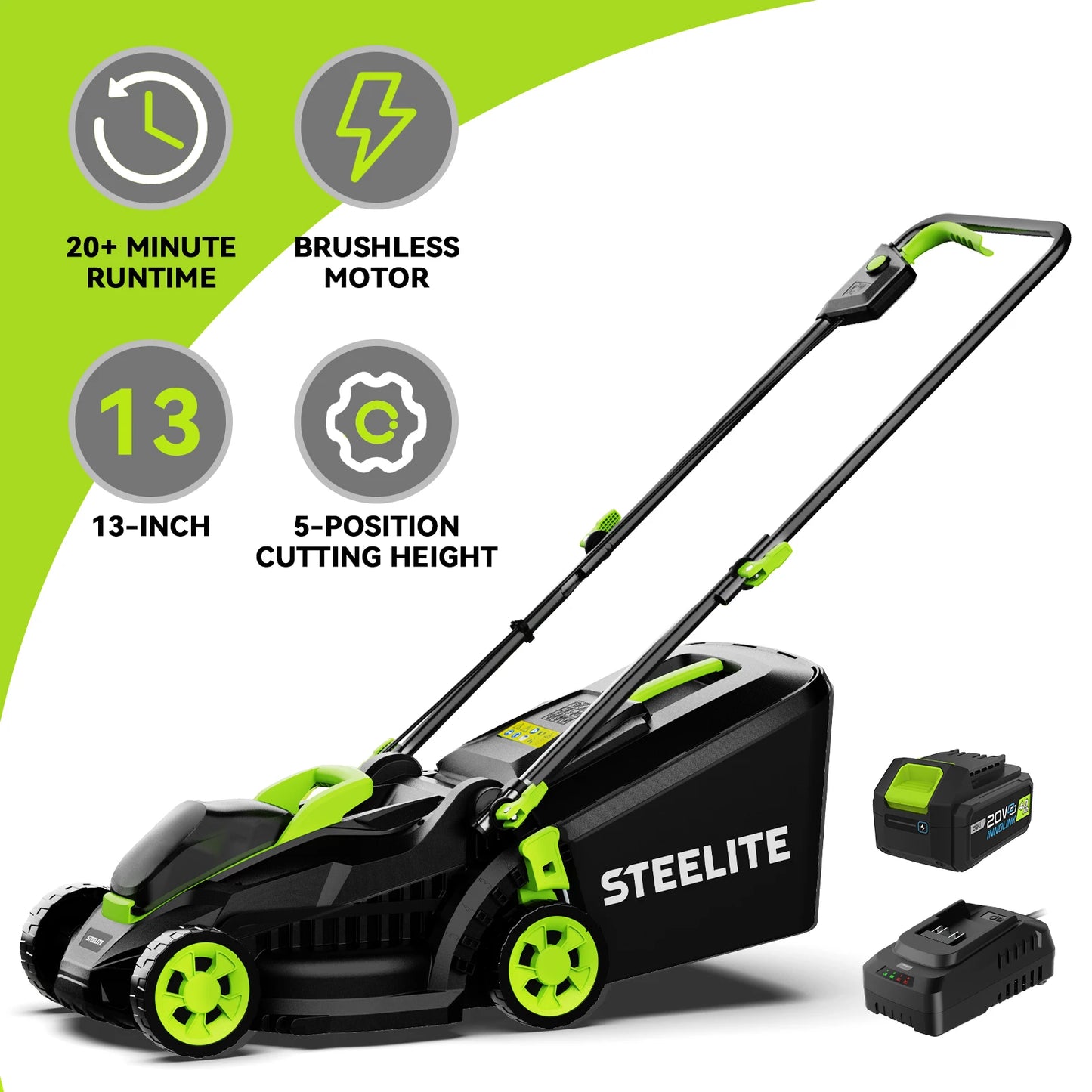 Deli 13" Electric Lawn Mower,