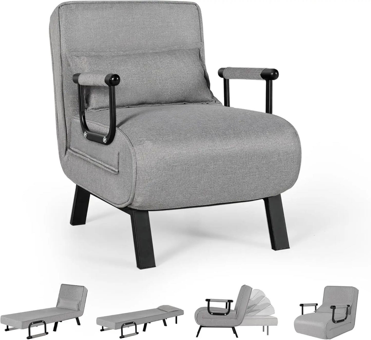 Convertible Sofa Sleeper Chair Bed, Chaise Lounge