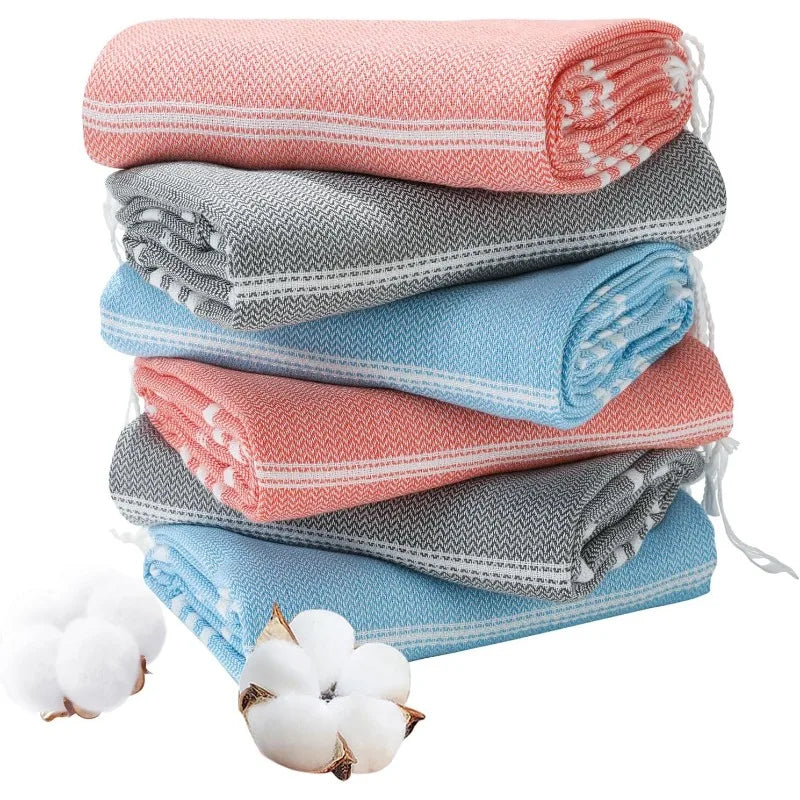 6 Packs Oversized Cotton Beach Towels