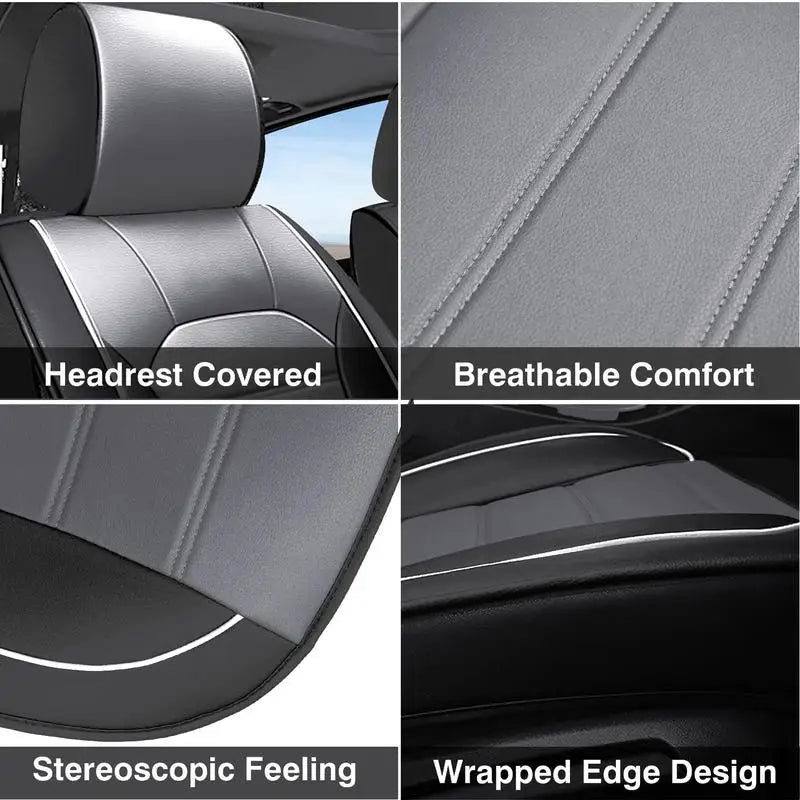 Universal Leather Car Seat Cover Full Set