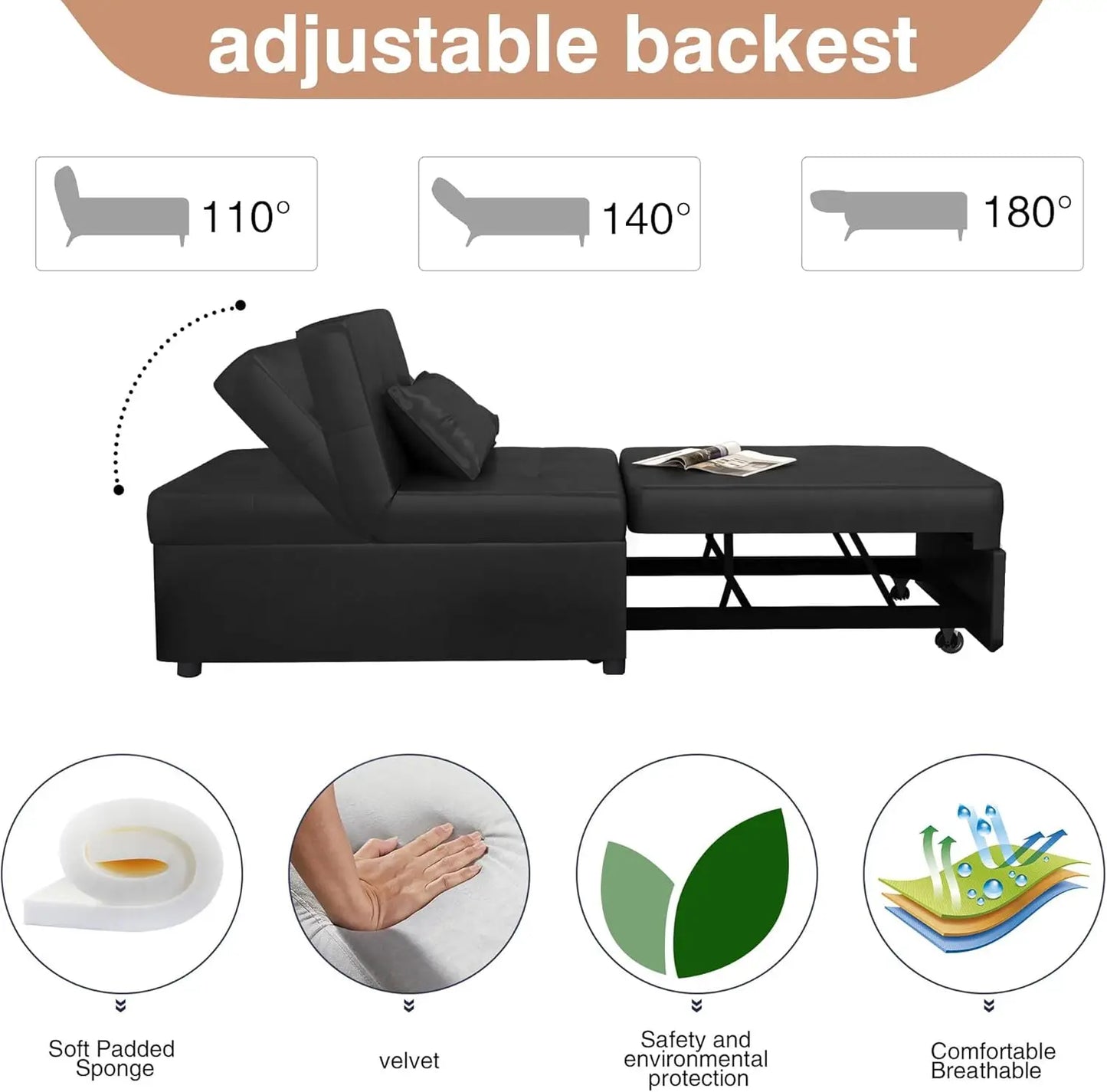 Convertible Chair Bed Sleeper