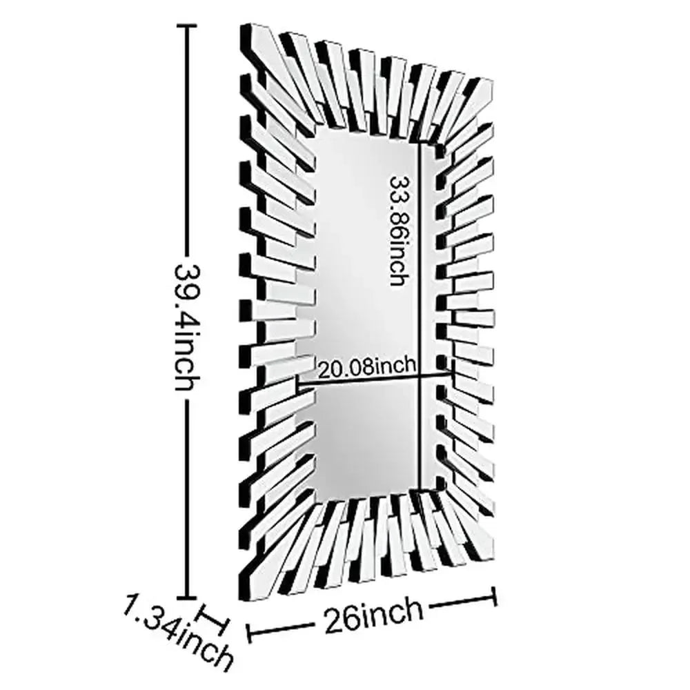 Silver Fountain Starburst Mirror