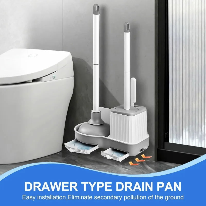 Plunger Bathroom Cleaning Tools Combo,3 in 1
