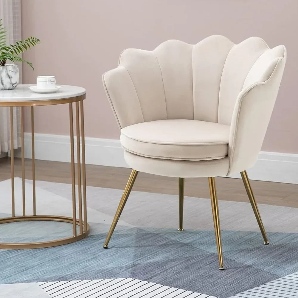 Living Room Chair Set of 2 with Metal Legs,