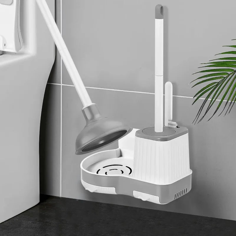 Plunger Bathroom Cleaning Tools Combo,3 in 1