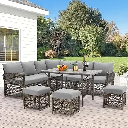 Patio Set 7 Pieces Outdoor Patio Furniture