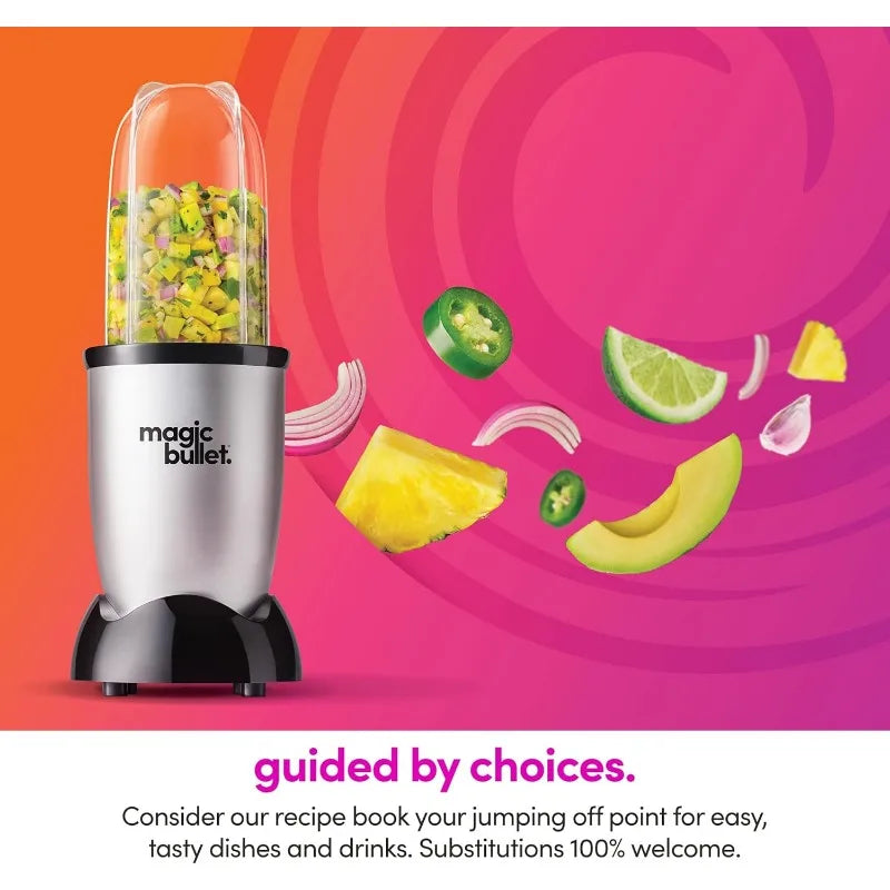 Bullet Blender, Small, Silver, 11 Piece Set