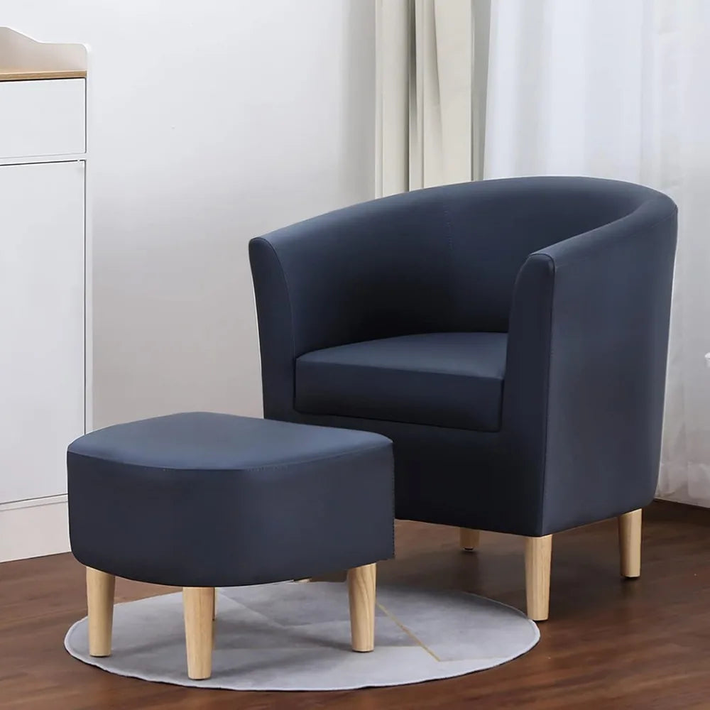 Accent Chairs Set of 2, Barrel Chair