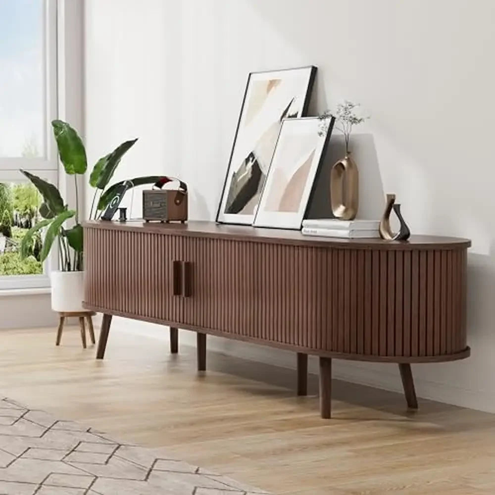Mid Century Modern TV Stand Charging Station
