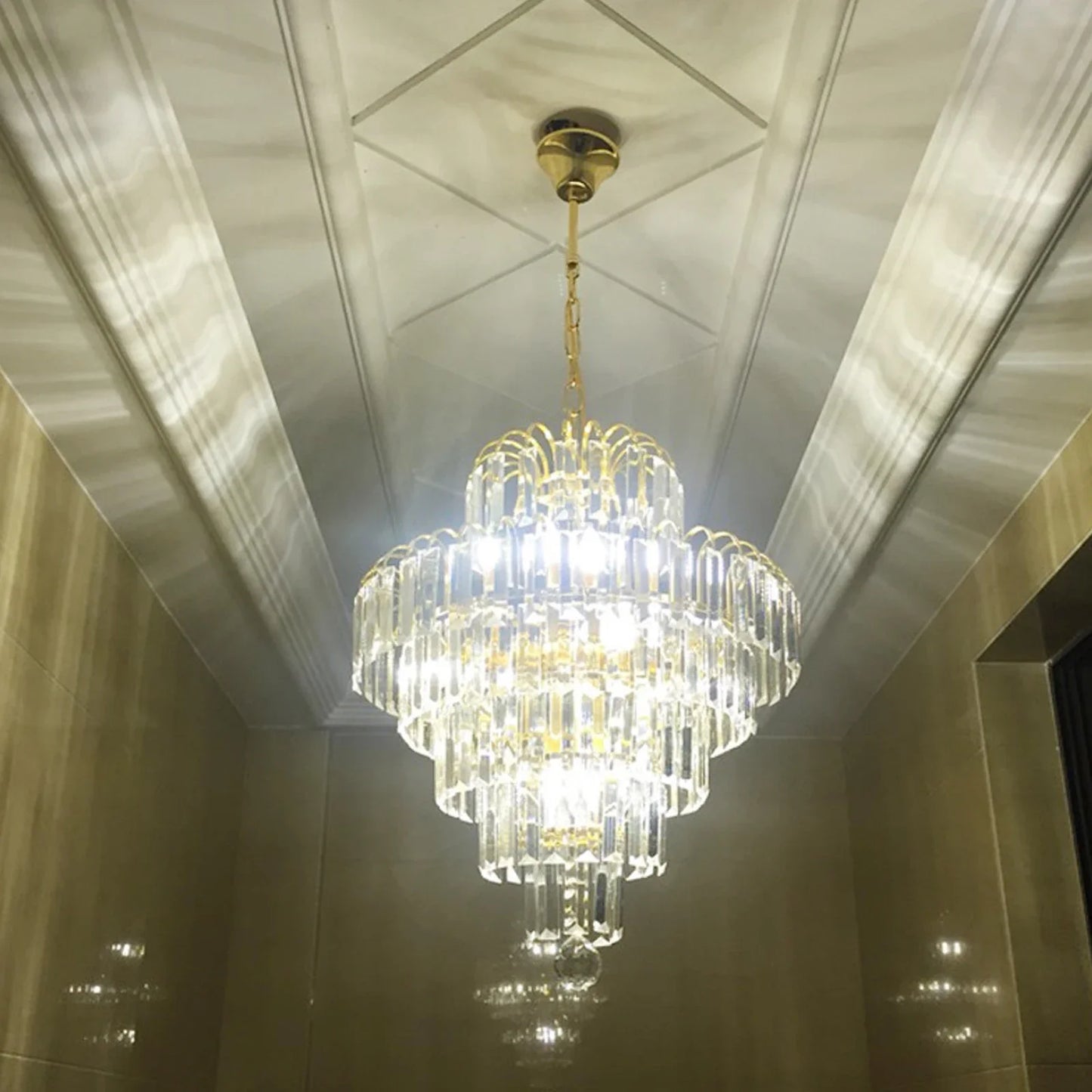 Elegant Crystal Pendant Light Home Decor Chandelier