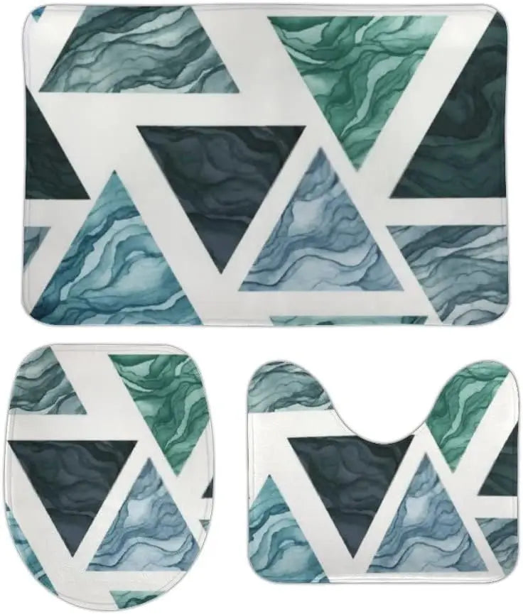 3 Pieces Bath Mats, Bathroom Rug Set of 3,I