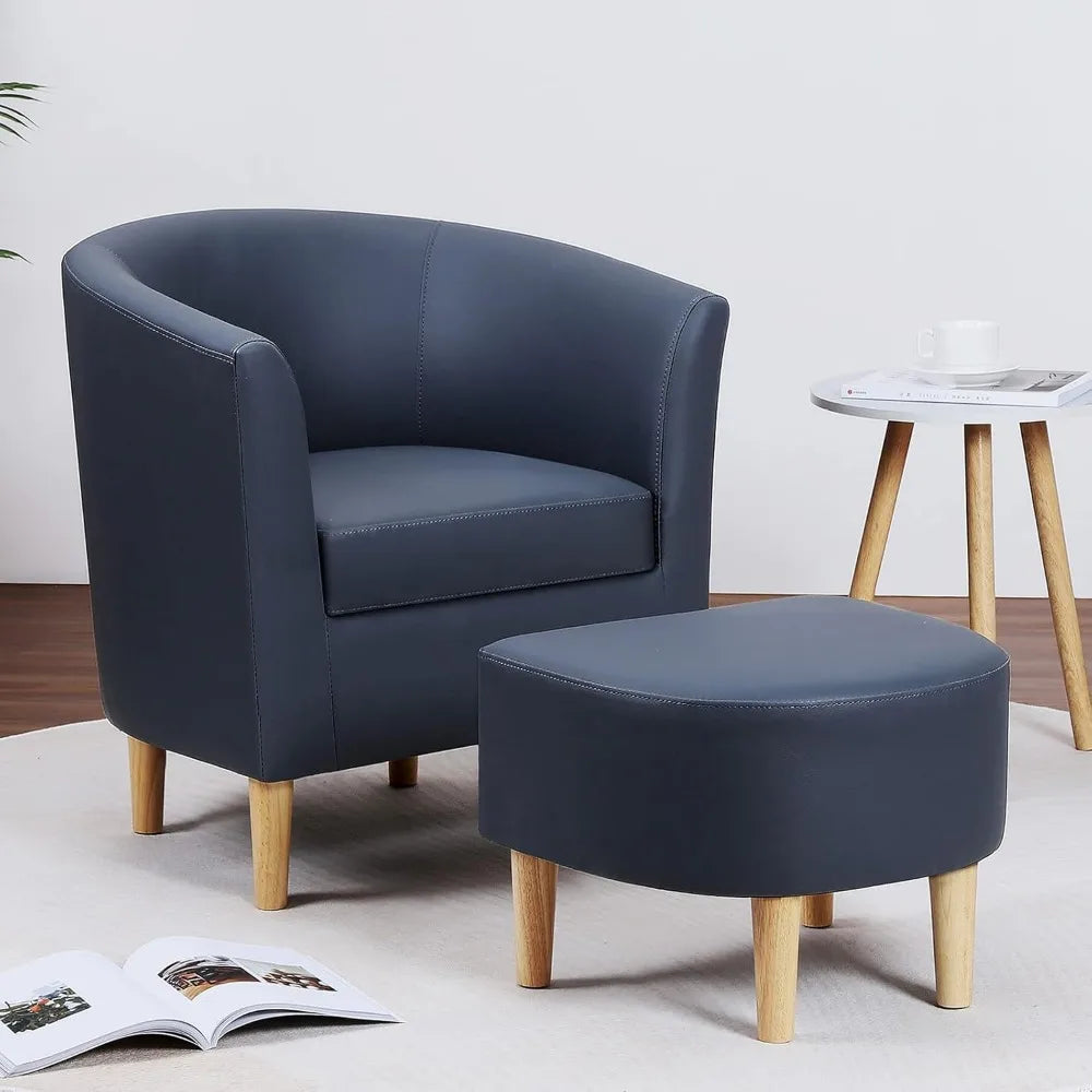 Accent Chairs Set of 2, Barrel Chair
