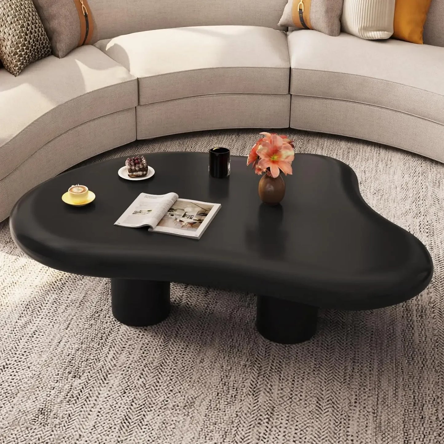 White Modern End Table, With 4 Legs